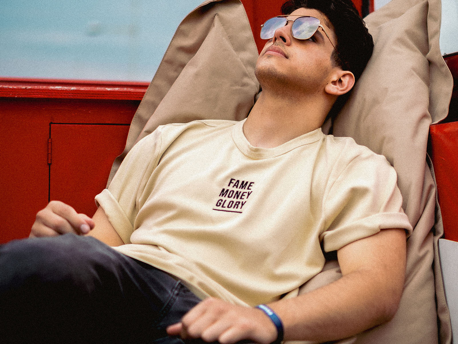 Fame Money Glory T-Shirt (Off White)