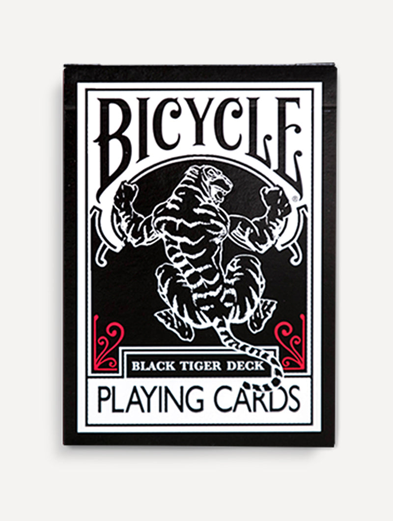 Bicycle Black Tiger Deck Playing Cards - Red