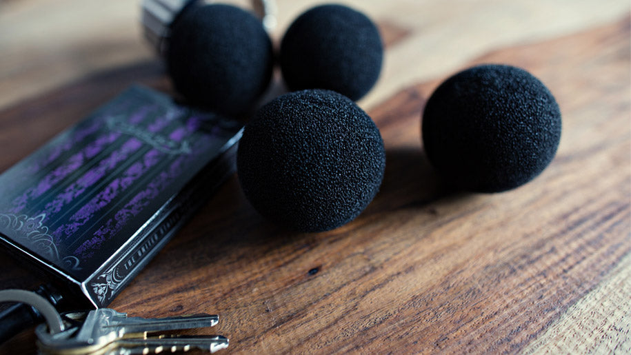 Black Sponge Balls (Set of 4) by Ellusionist | Ellusionist